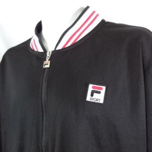 Vtg 80s Fila Sports Tennis Warm Up Jacket Size XL